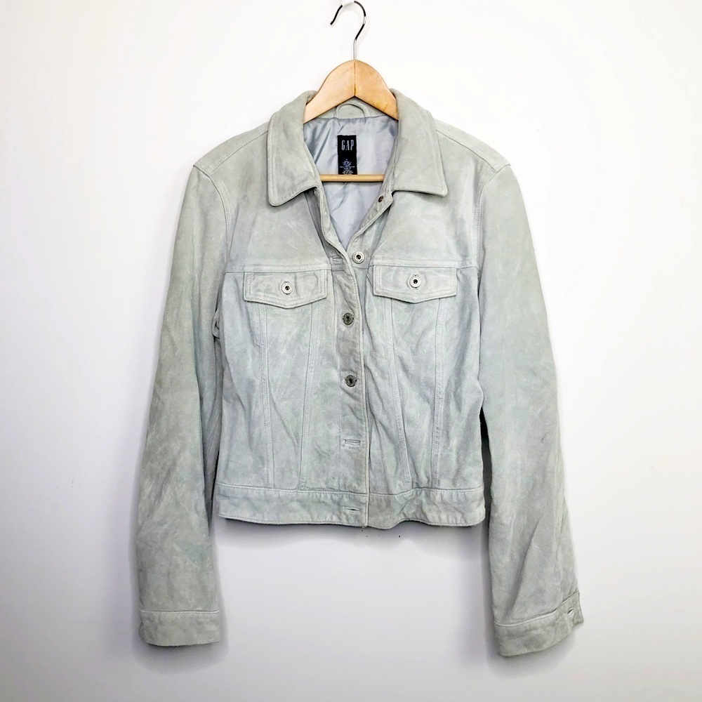 Gap Powder Blue Suede Jacket